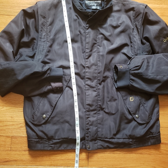 Dryjoys FootJoy Jacket Vest Black Zip Golf Rain Men’s SZ M Zip Off Sleeves - Picture 4 of 7